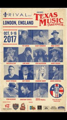 Texas Music Takeover 2017 Show Poster