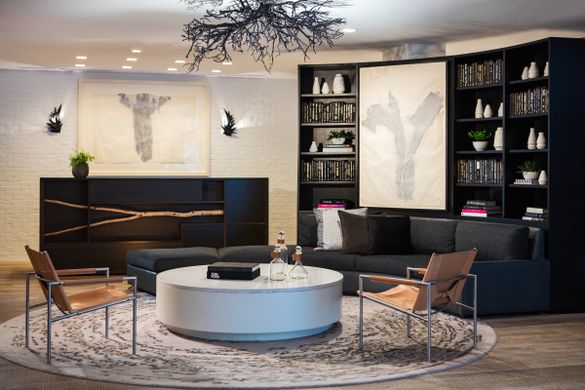 The living room lobby at Kimpton Glover Park Hotel in Washington, DC. The living room lobby at Kimpton Glover Park Hotel in Washington, DC.
