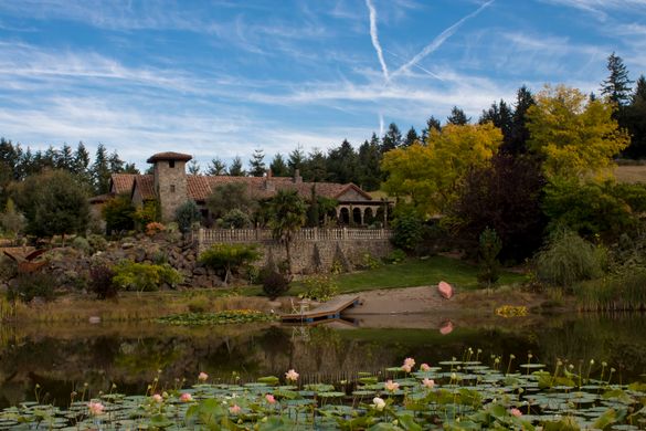 Enjoy wine in their conservatory at Villa Catalana Cellars in Mt. Hood Territory