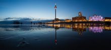 British Airways i360 in Brighton at low tide