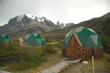 Geodesic dome camps in Patagonia