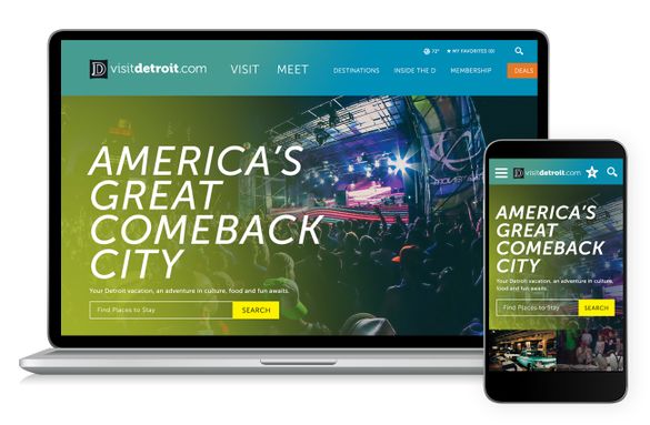 The new visitdetroit.com website The new visitdetroit.com website