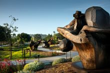 Beautiful sculptures at Luther Burbank Home and Gardens