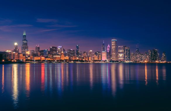 Chicago Skyline by Night