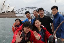 NSW China Blogger Tour Sailing Sydney Harbour Nature and adventure group