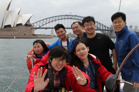 NSW China Blogger Tour Sailing Sydney Harbour Nature and adventure group