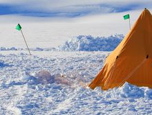 Camping on the ice