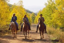 Horse riding above Park City