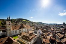 Luftaufnahme Stiftsbezirk St.Gallen