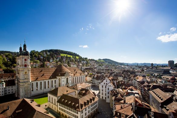 Luftaufnahme Stiftsbezirk St.Gallen