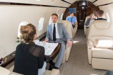 possible interior of private jets by JetClass for business travel
