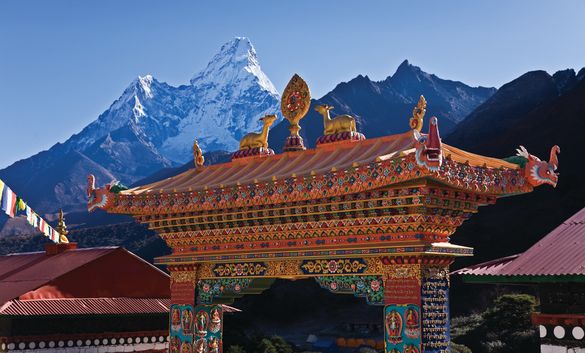 Views of Ama Dablam from Thyangboche Monastery