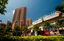 Monorail outside Berjaya Times Square Hotel     
