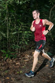 Michael Davies, winner for the Open category on the jungle trail