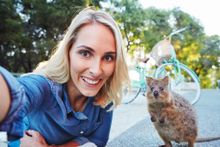 Quokka selfie at Rottnest Island
