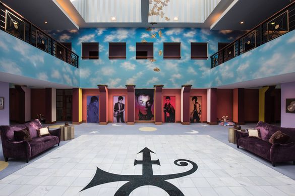 Lobby of Paisley Park in Chanhassen, Minn.