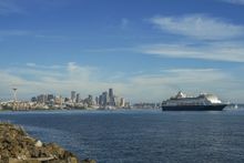 Holland America heads north to Alaska from Seattle's Elliott Bay. Photo: Alan Alabastro/Visit Seattle