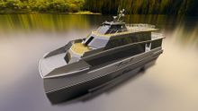 An artist's impression of the exterior of the new Gordon River Cruises vessel