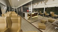 An artist's impression of the interior of the new Gordon River Cruises vessel