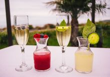 Champagne and juice selection at Dolphin Bay Resort & Spa 