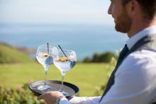 Gin and tonic at Talland Bay Hotel, Cornwall
