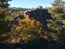 The village castle in St Didier on the Way of St James
