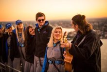 When Elisha met Tommy performing on the Sydney Harbour Bridge