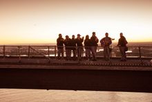 Son of Ra performing on the Sydney Harbour Bridge