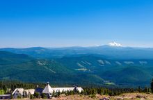 Timberline Lodge in the summer (Mt. Jefferson in background)