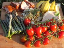 Fresh fish and veg platter