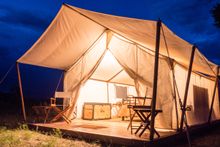NEW tented wilderness camp, interior, Zapata Cattle & Bison Ranch, Colorado