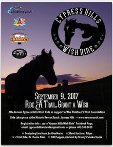 Annual Cypress Hills Wish Ride in aid of Children's Wish Foundation, Historic Reesor Ranch, Saskatchewan