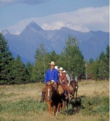 Trail ride, Three Bars Ranch, British Columbia