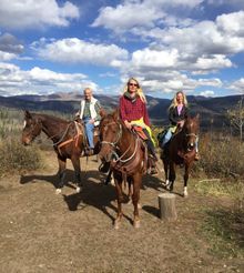 Trail ride, Elk River Guest Ranch, Colorado