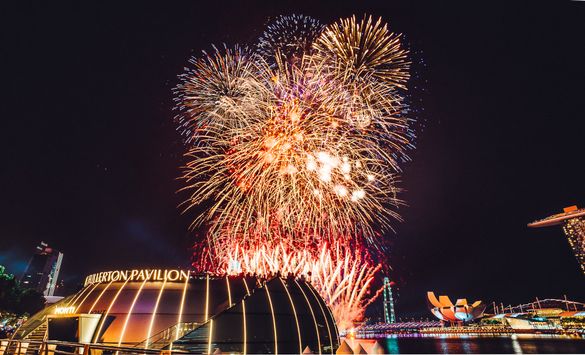 National Day fireworks display at Monti (2016)