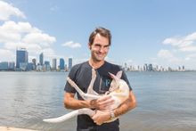 Roger Federer in Perth for the Hopman Cup
