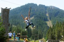 Zip line at Mt. Hood Adventure Park at Skibowl