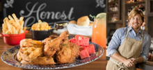 (L-R): Chicken 'n' Watermelon 'n' Waffles; John Kunkel, CEO & Founder of 50 Eggs Inc.