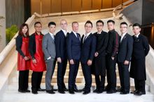 InterContinental Hong Kong Sommelier team with General Manager Claus Pedersen