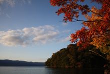 Lake Kussharo, Japan - Autumn leaves