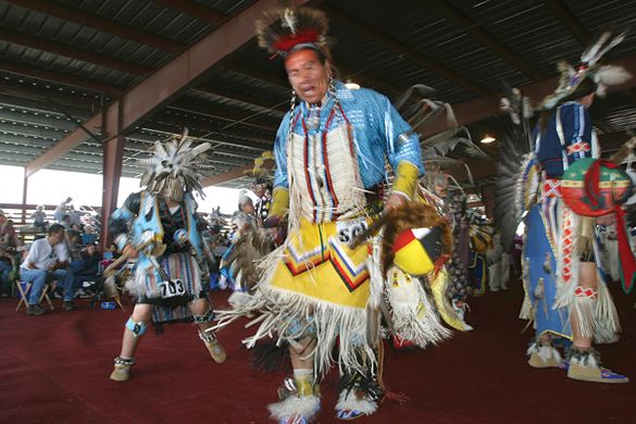 A dancer at the Arlee Celebration in Western Montana.
