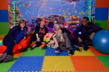 Pictured at Sand Le Mere Holiday Village for the opening of a new sensory room called Sonny's Sensory Room is Allan Cooke with son Sonny (centre) and Amby Tatla, General Manager at Sand le Mere (right). Also included are Rachel Pepper, Administration Mana