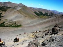 Horseriding in the Andes foothills