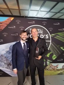 QT Sydney and Bondi General Manager Rhys Jones with Travel & Leisure's Editor-In-Chief Nathan Lump
