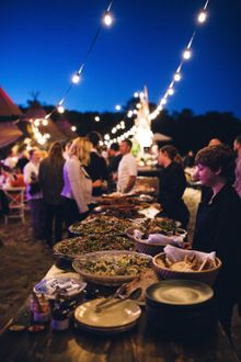 Audi Gourmet Beach BBQ at night