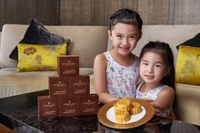 Keicy & Kassy Wu,InterContinental Hong Kong's spokespersons for Make-A-Wish Yuzu-Custard Moon Cakes benefitting Make-A-Wish Hong Kong.