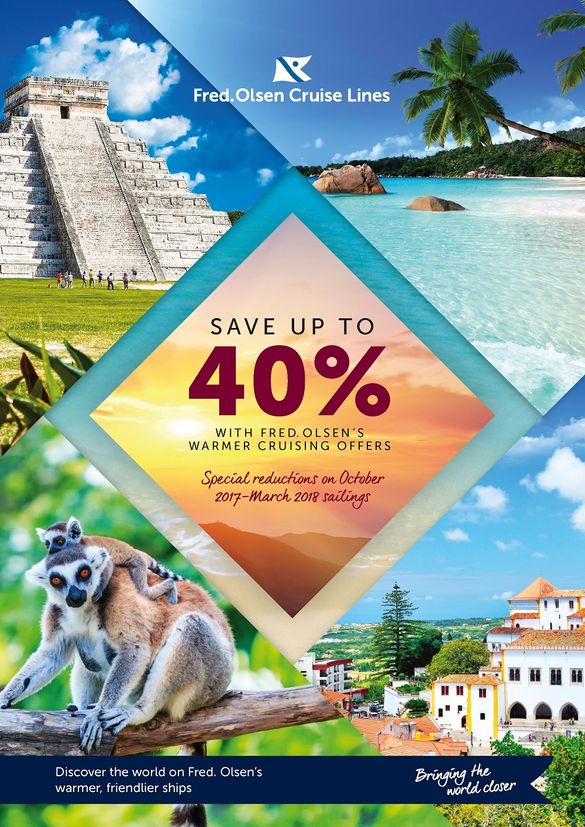 Save up to 40% with Fred. Olsen’s new ‘Warmer Cruising’ offers 