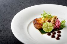 ROASTED SEA BASS FILLET  AOMORI BLACK GARLIC MISO - h