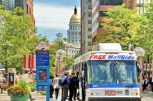 Free shuttle service, 16th St Mall, Denver