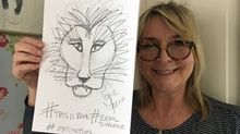 TV personality and author Fern Britton with her Sketch for Survival